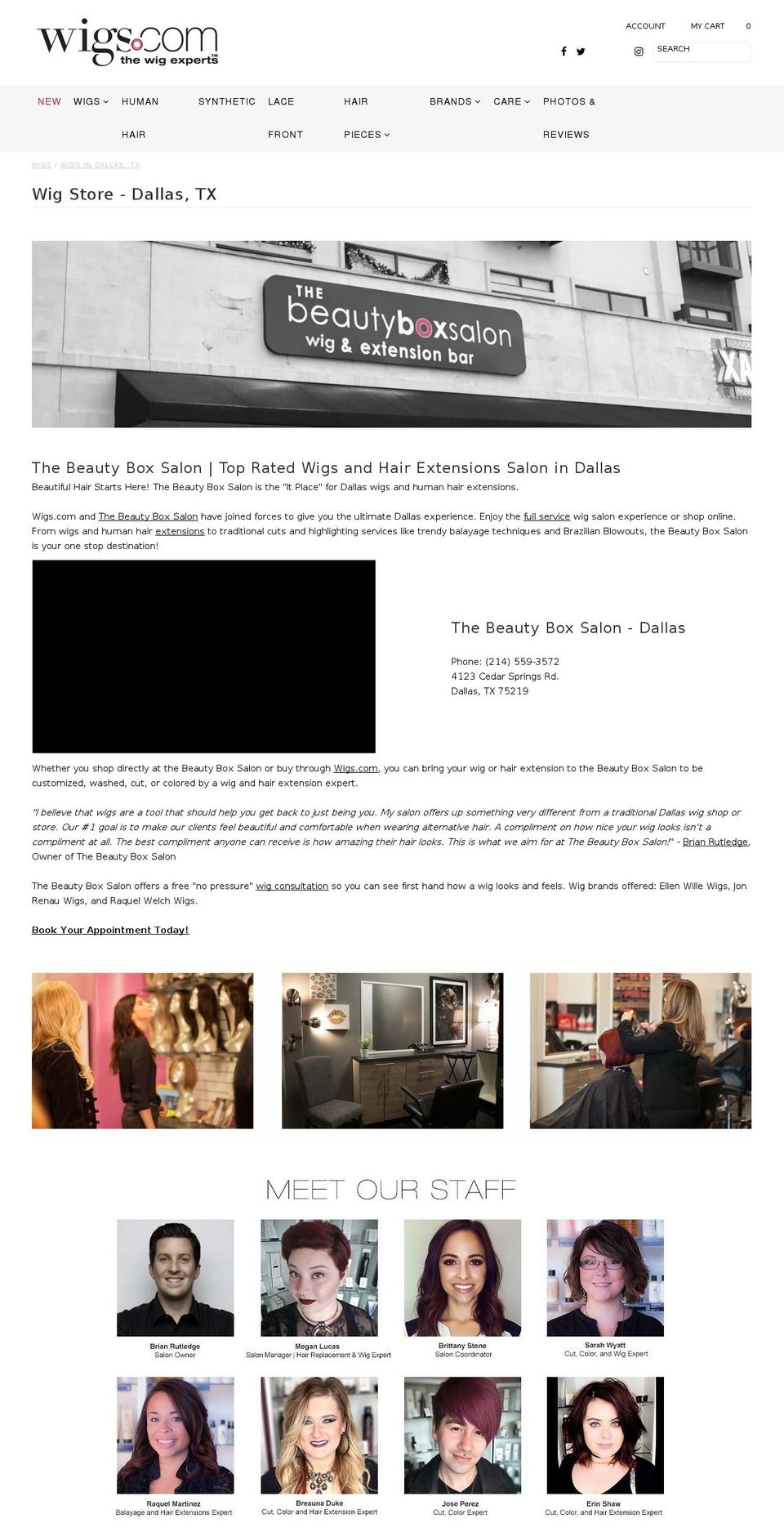 dallas-wigs.com — Shopify storefront screenshot