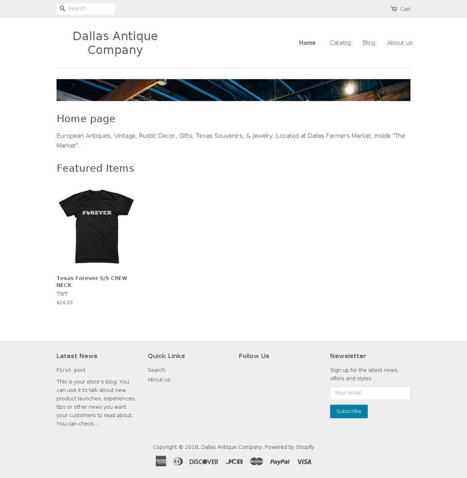 dallasantiquecompany.com — Shopify storefront screenshot