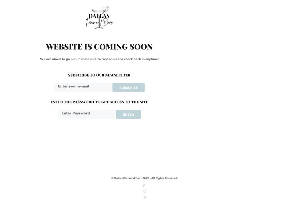 dallasdiamondbar.com shopify website screenshot