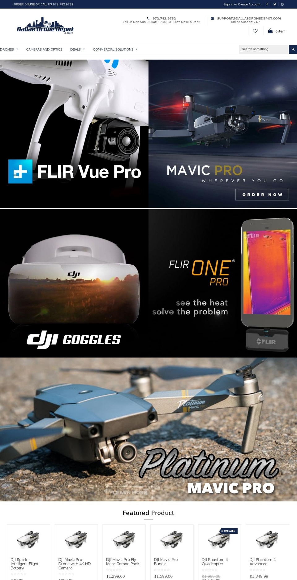 dallasdronedepot.com — Shopify storefront screenshot