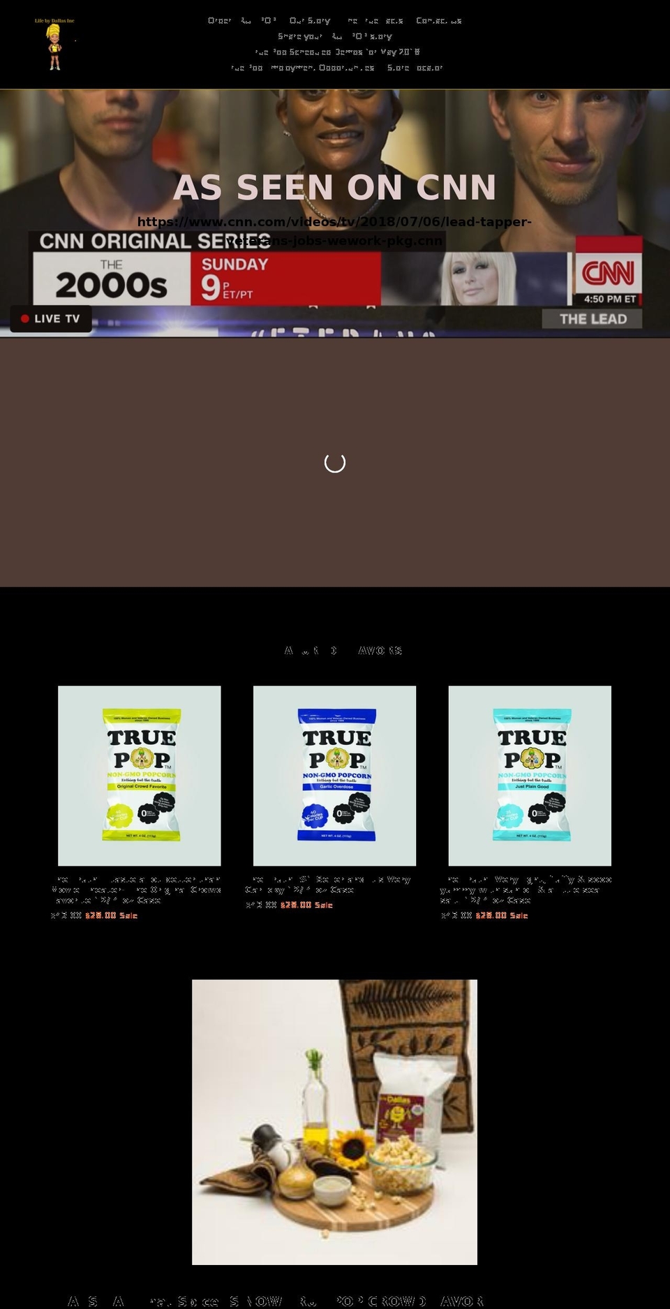 dallaspopcorn.com shopify website screenshot