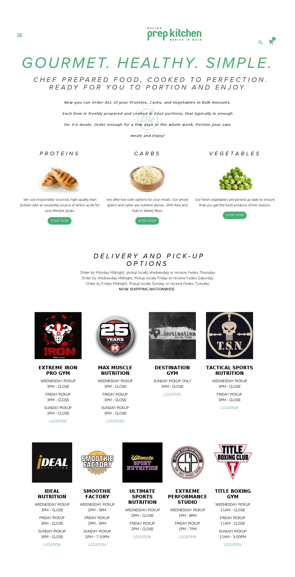 organie-shop Shopify theme site example dallasprepkitchen.com