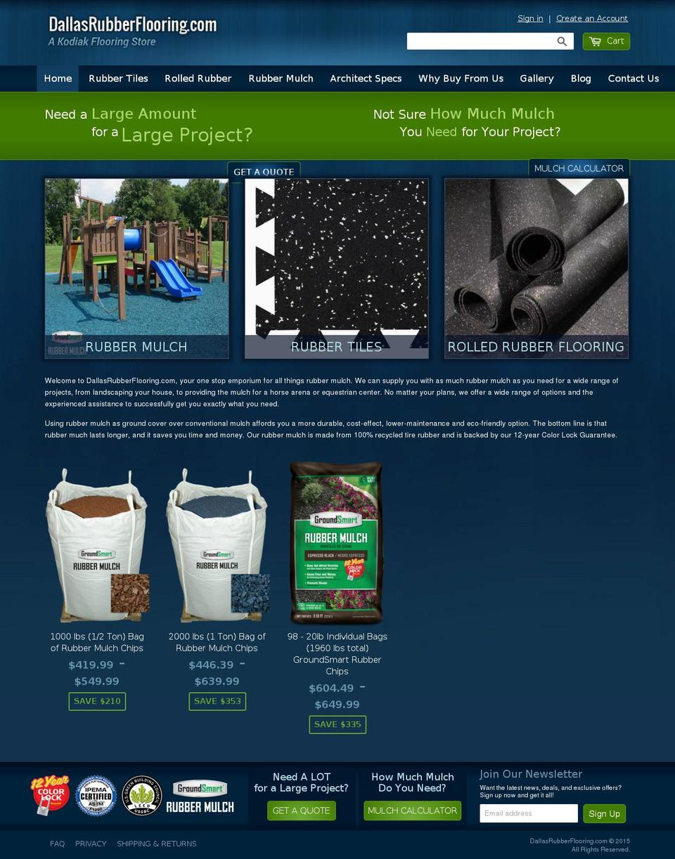 dallasrubbermulch.com — Shopify storefront screenshot
