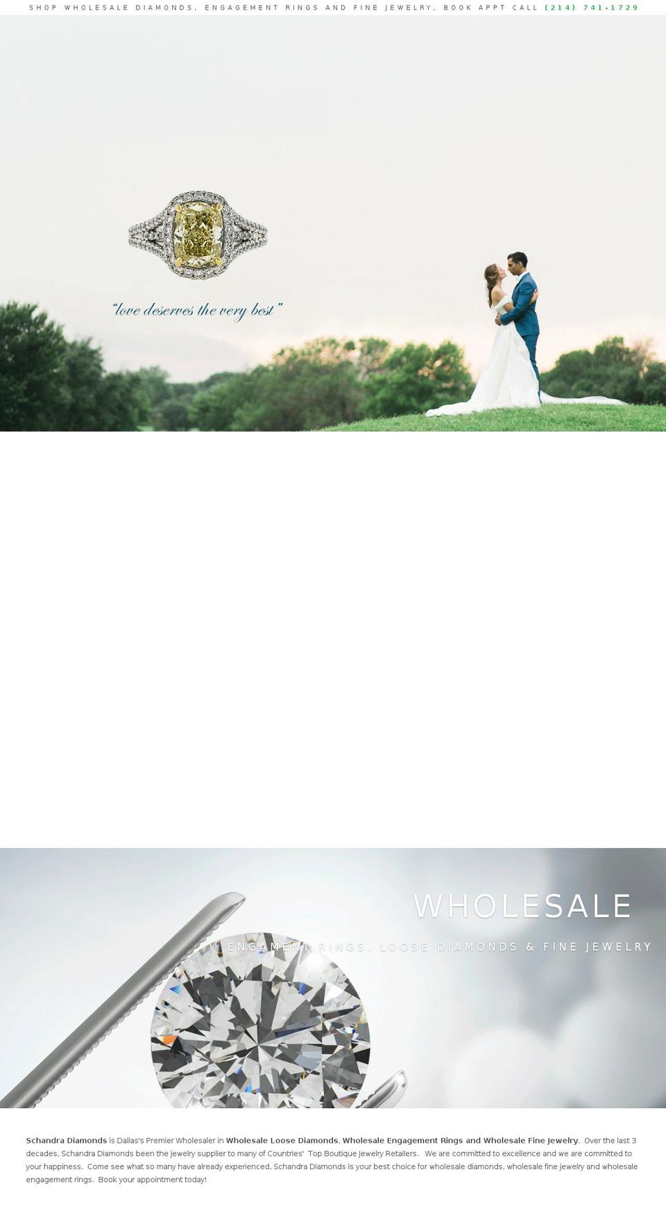 dallaswholesalediamonds.com shopify website screenshot