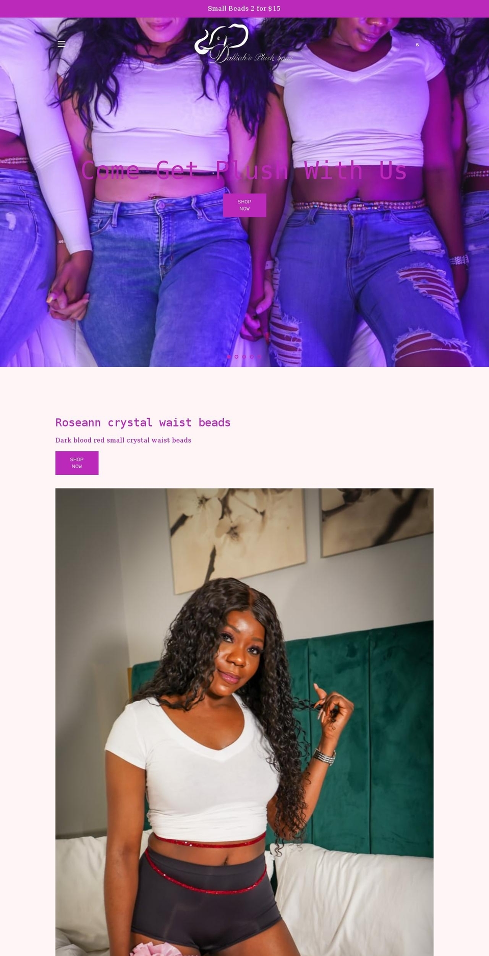 dalliahsplushhaus.com shopify website screenshot