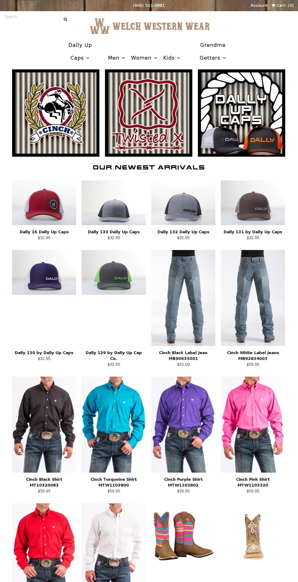 dallyupcaps.com — Shopify storefront screenshot