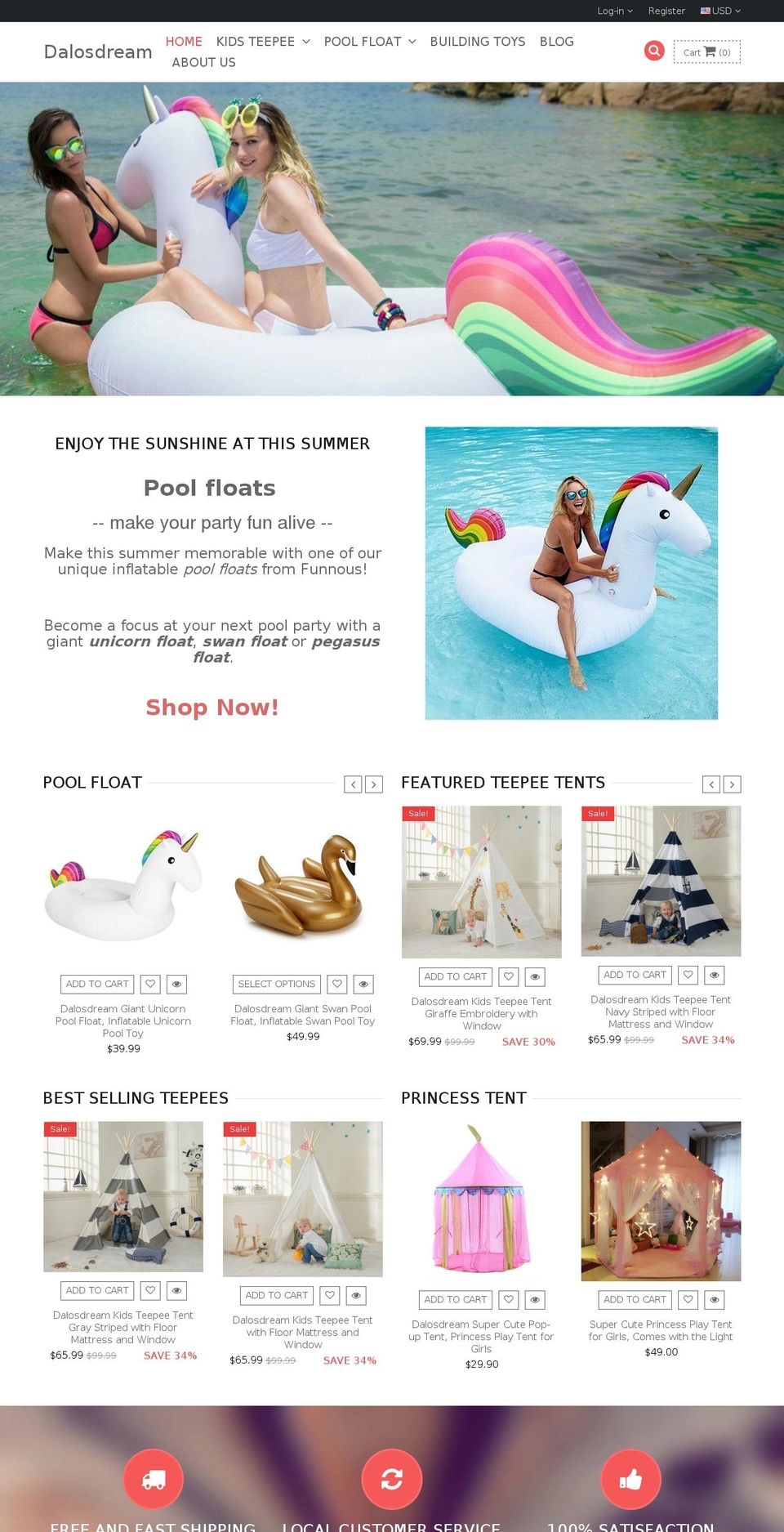 likary Shopify theme site example dalosdream.com