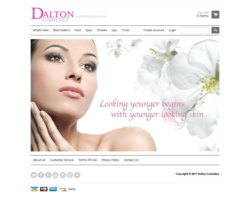daltoncolorcosmetics.com shopify website screenshot