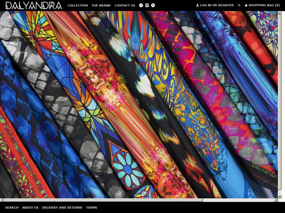 dalyandra.com shopify website screenshot