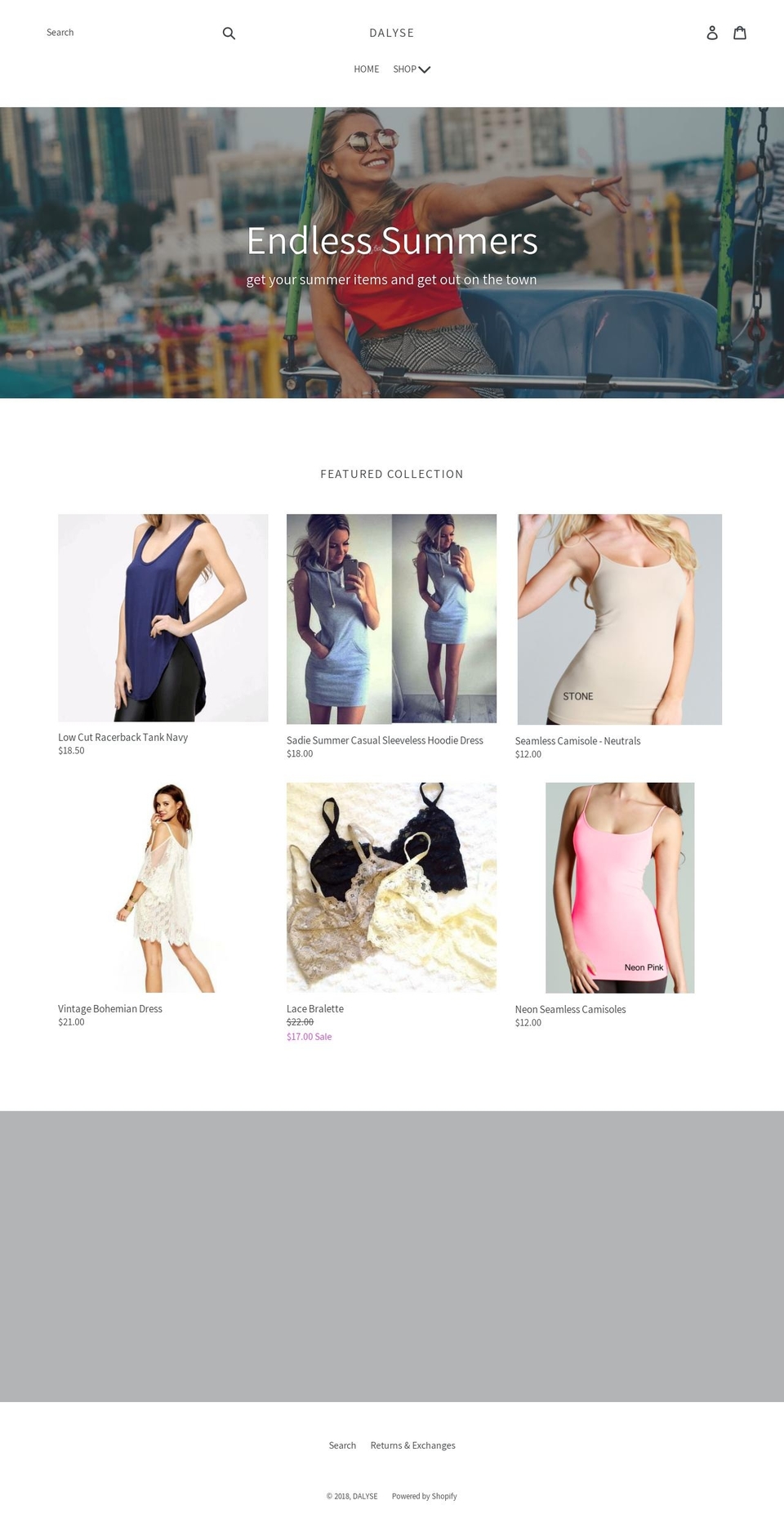 dalyse.com shopify website screenshot