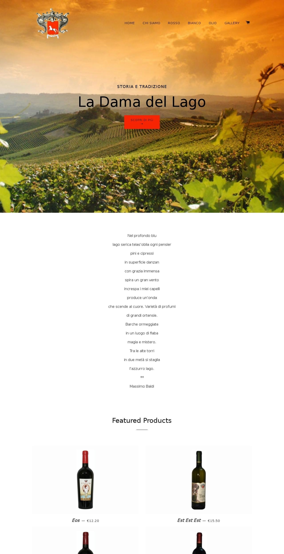 damadellago.com shopify website screenshot