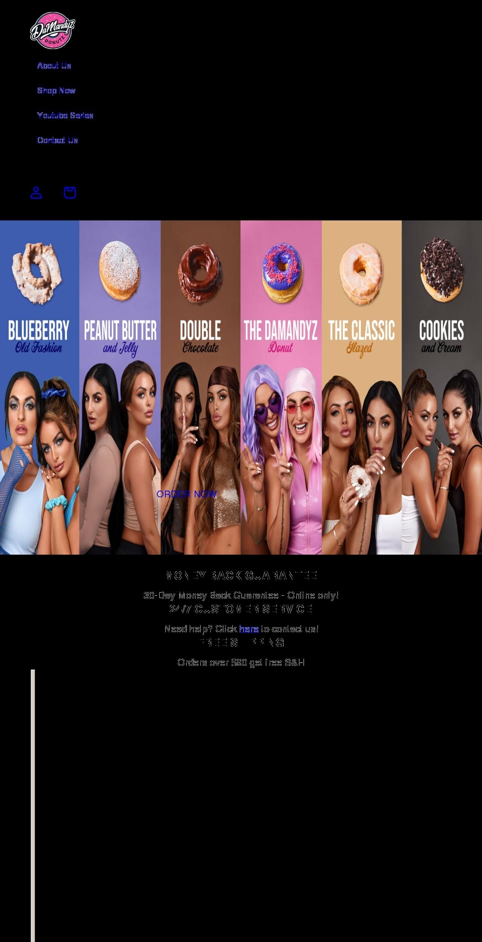 damandyz.com shopify website screenshot