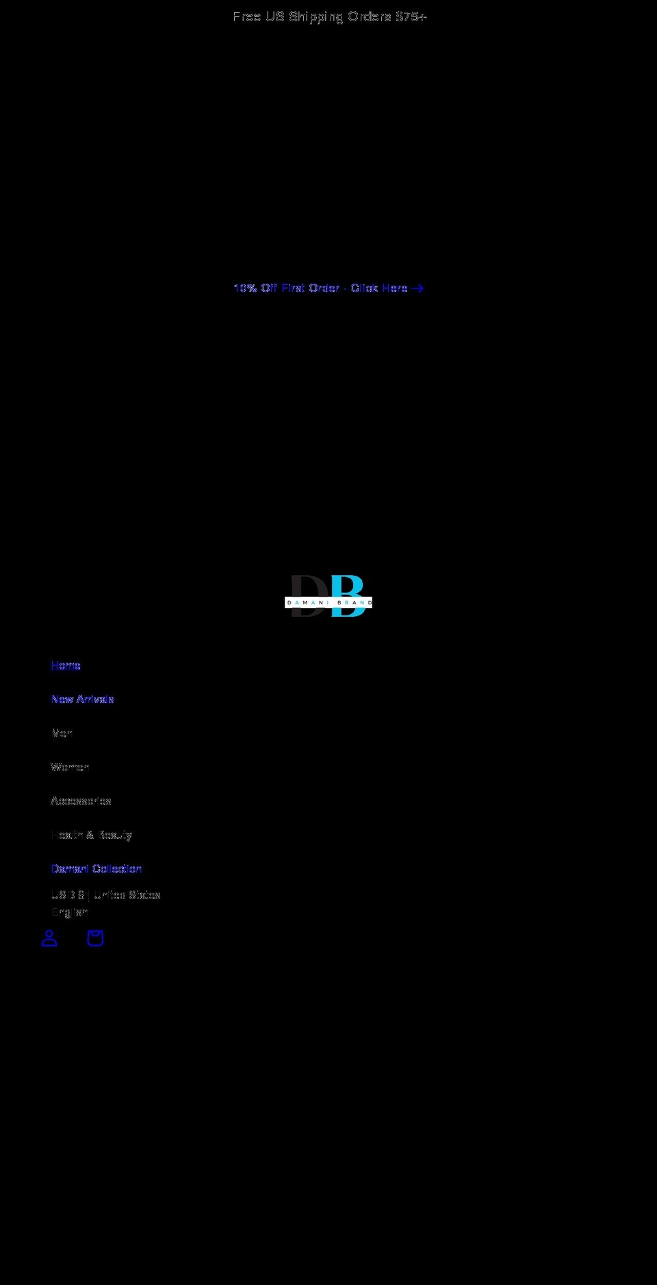 damanibrand.com shopify website screenshot