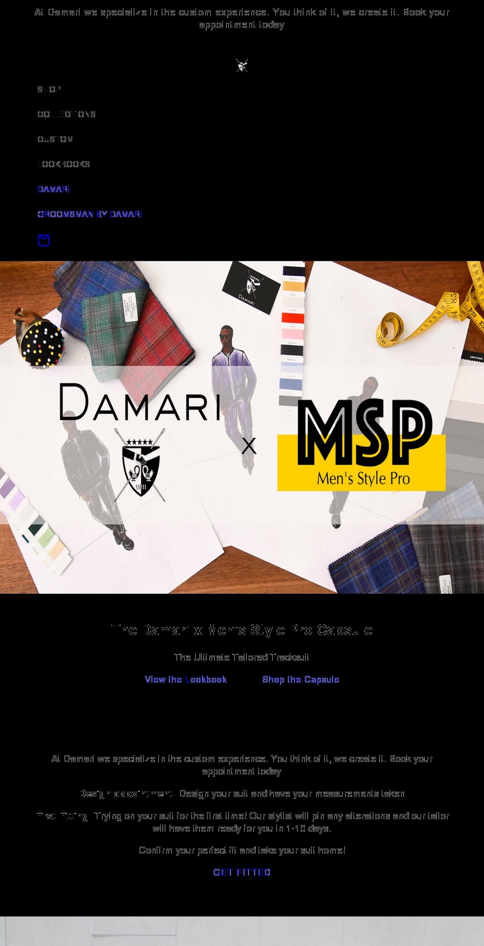 damari.us shopify website screenshot