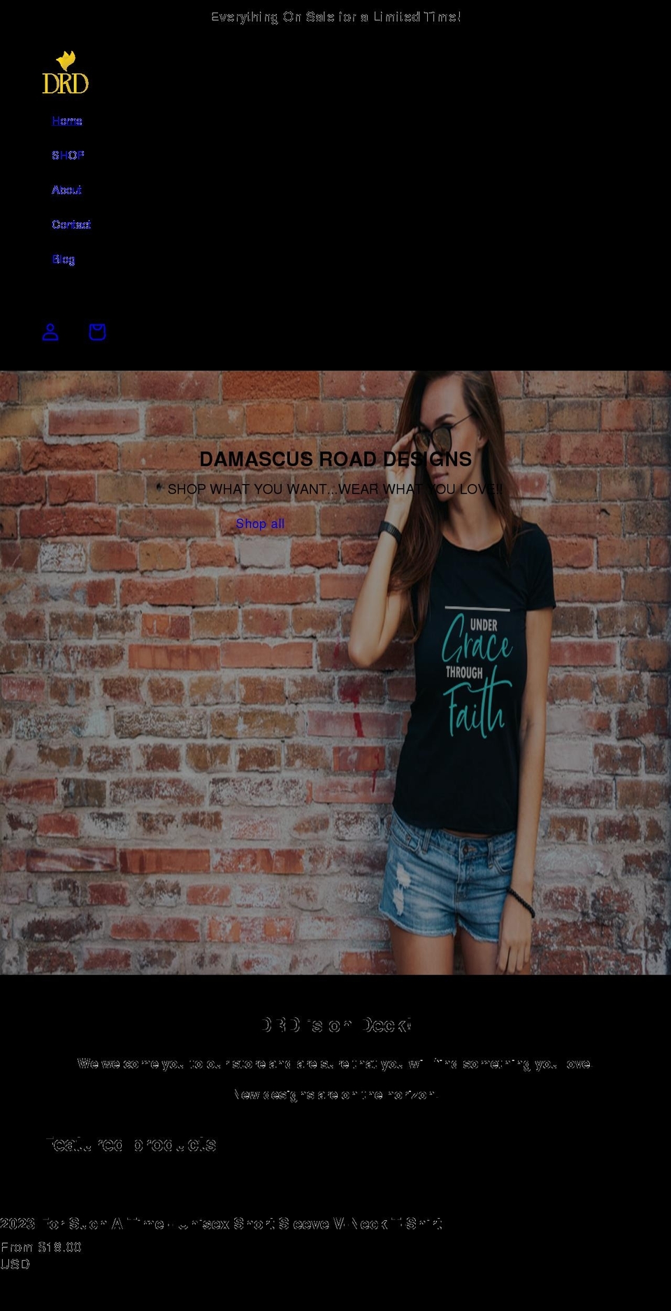 damascusroaddesigns.com shopify website screenshot