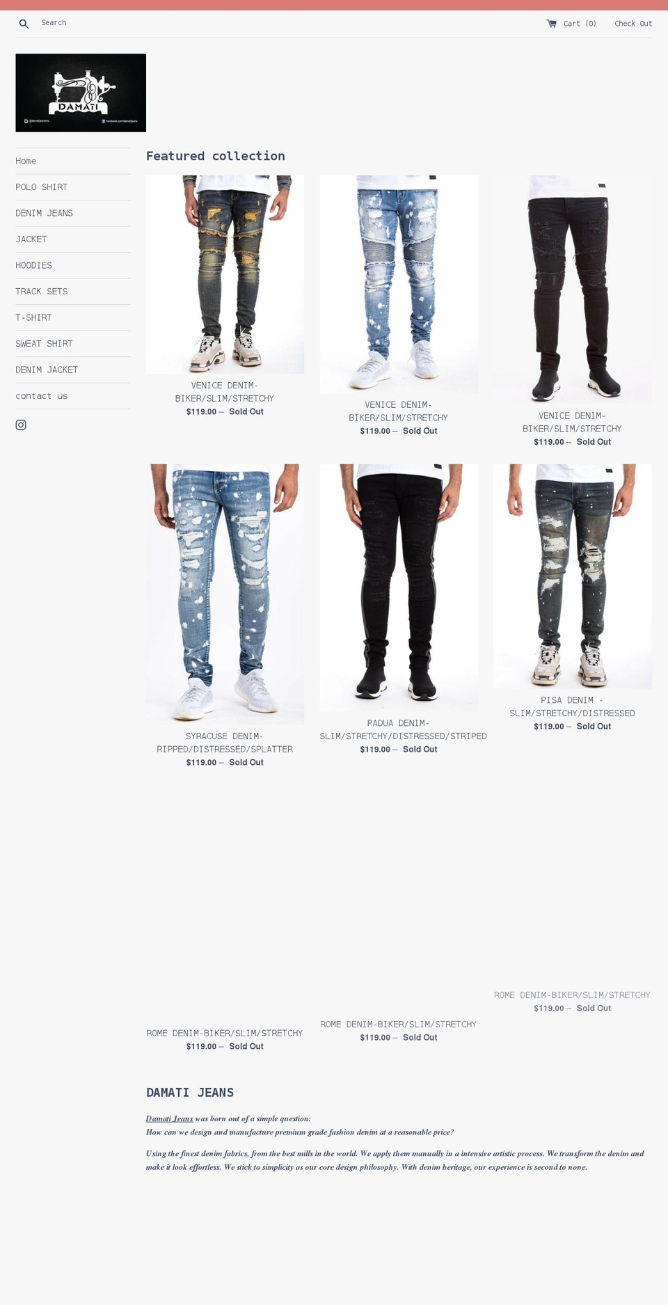 damatilax.com shopify website screenshot