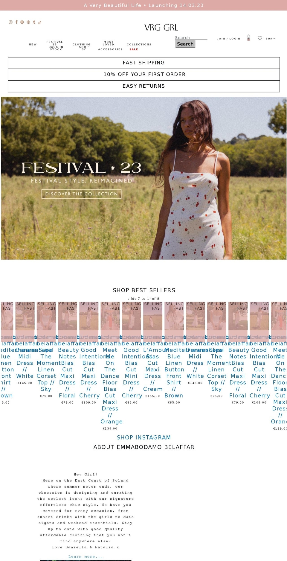 damdoshi.com shopify website screenshot