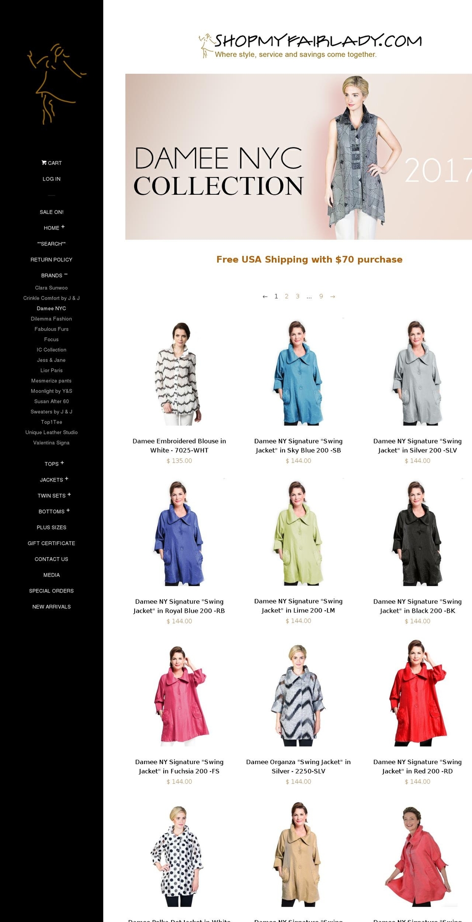 Pop -Custom Footer -infinite scroll (echic) Shopify theme site example dameejackets.com
