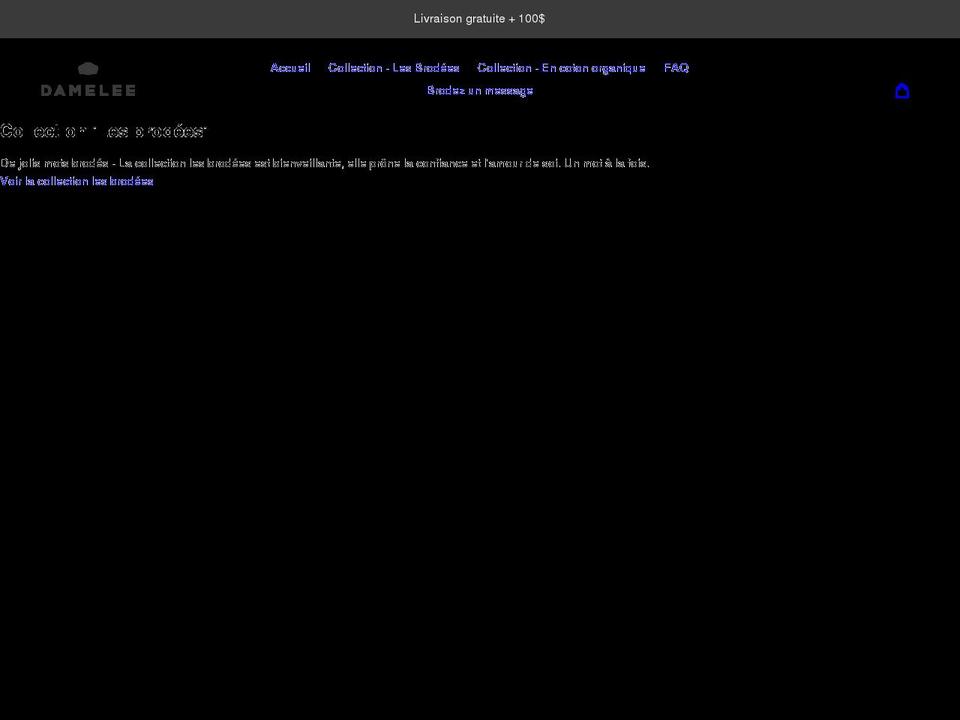 damelee.com shopify website screenshot