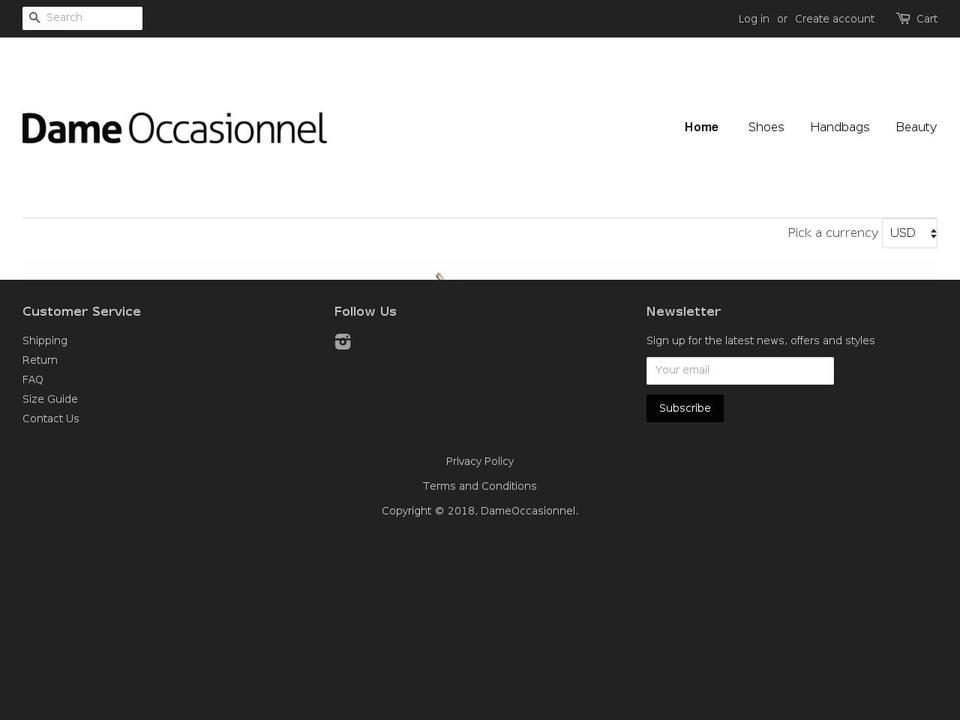 dameoccasionnel.com — Shopify storefront screenshot