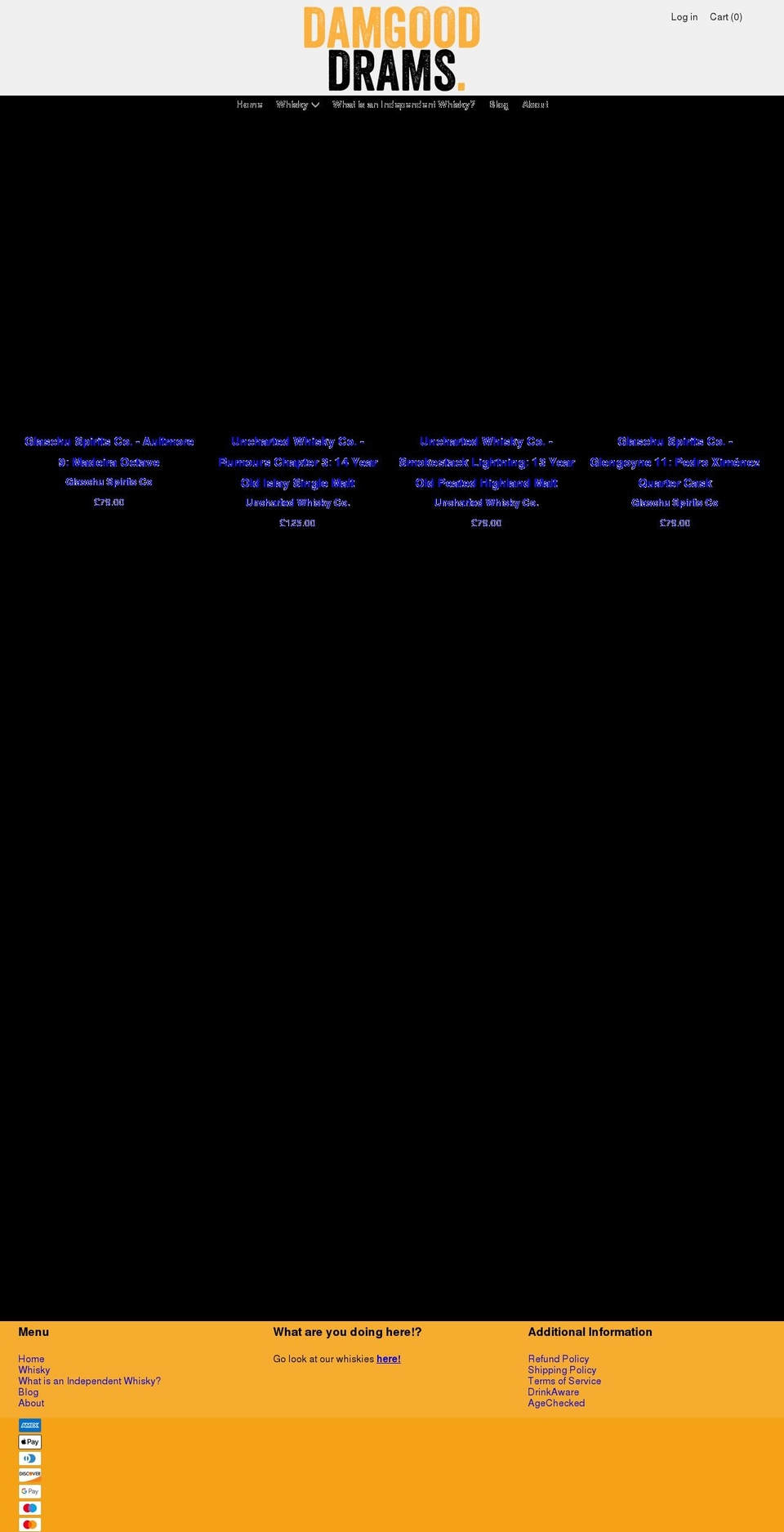 damgooddrams.com shopify website screenshot