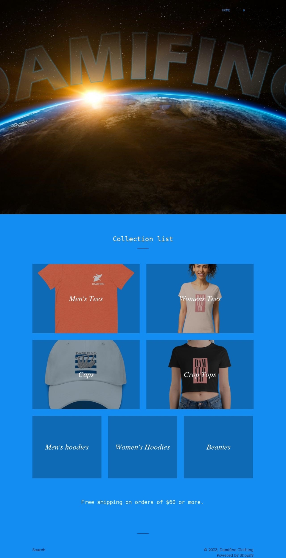damifinoclothing.com shopify website screenshot