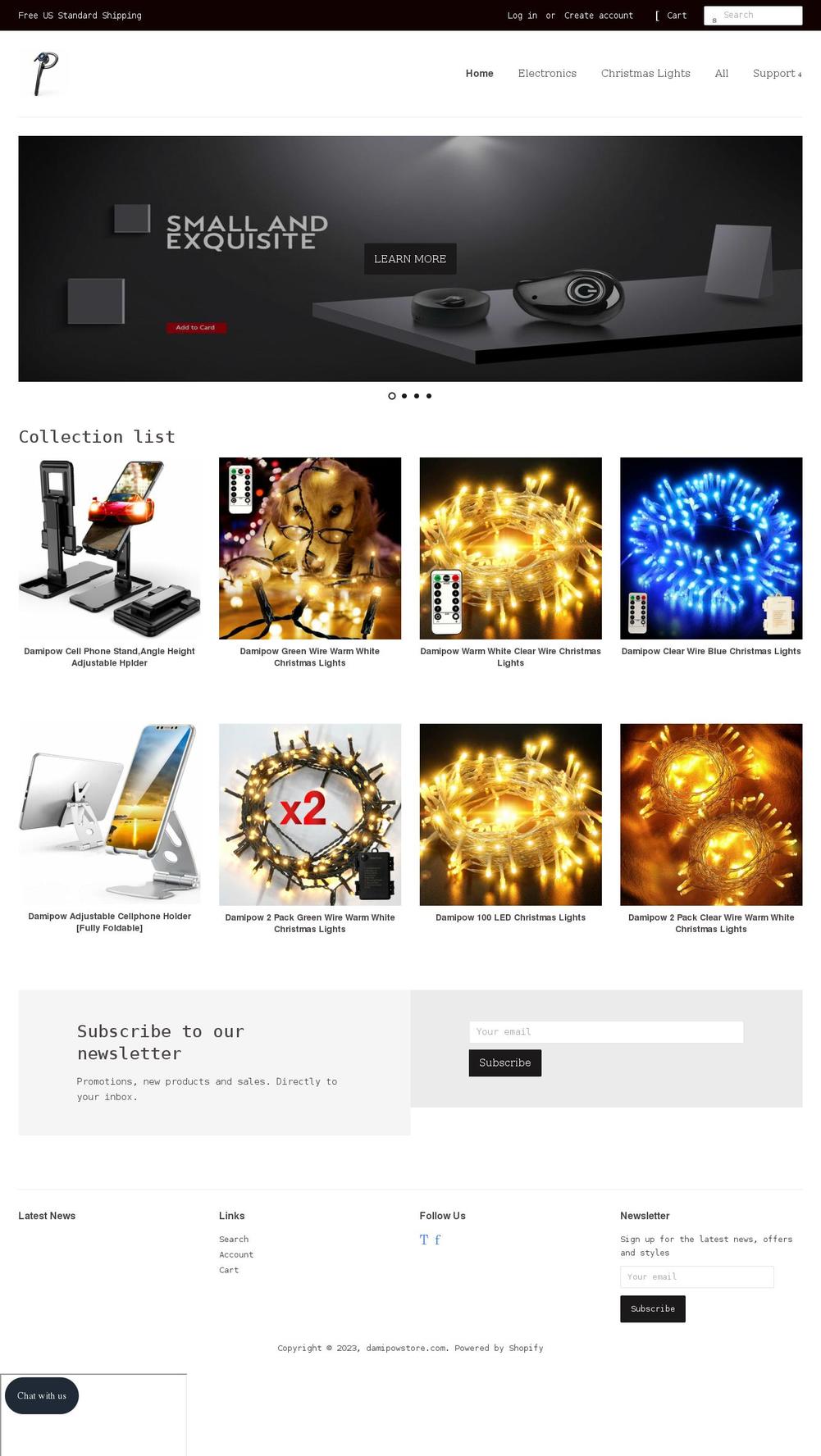 damipowstore.com shopify website screenshot