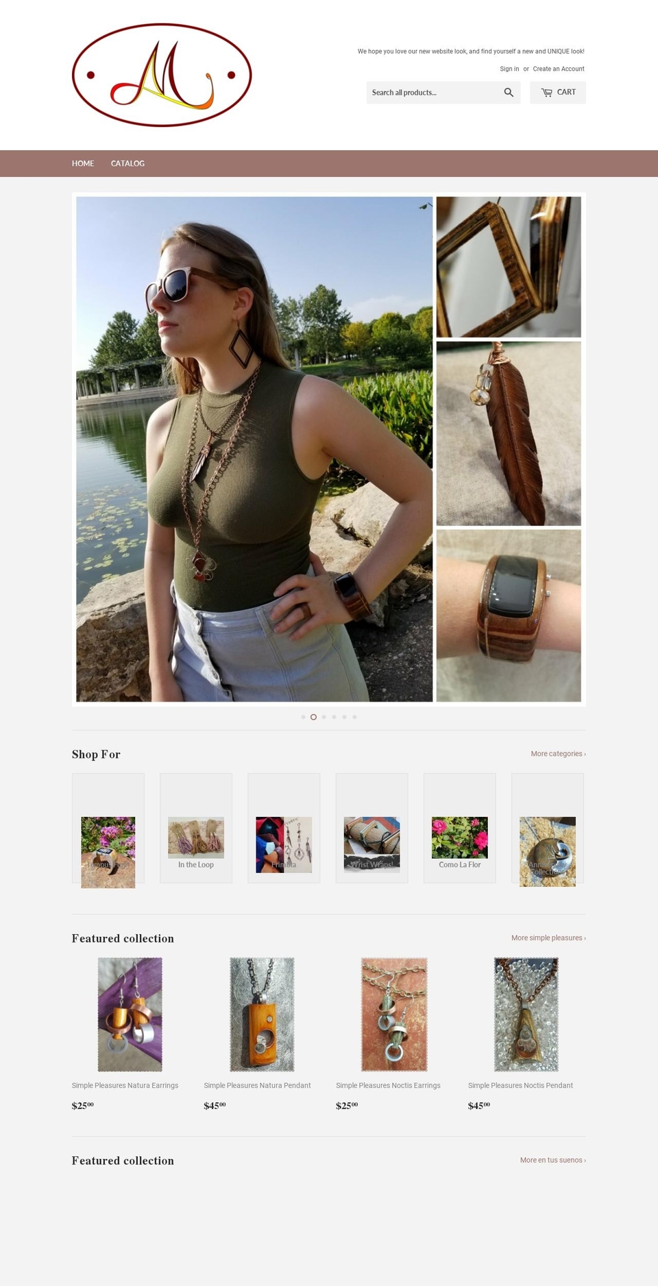 damiuniquedesigns.com — Shopify storefront screenshot