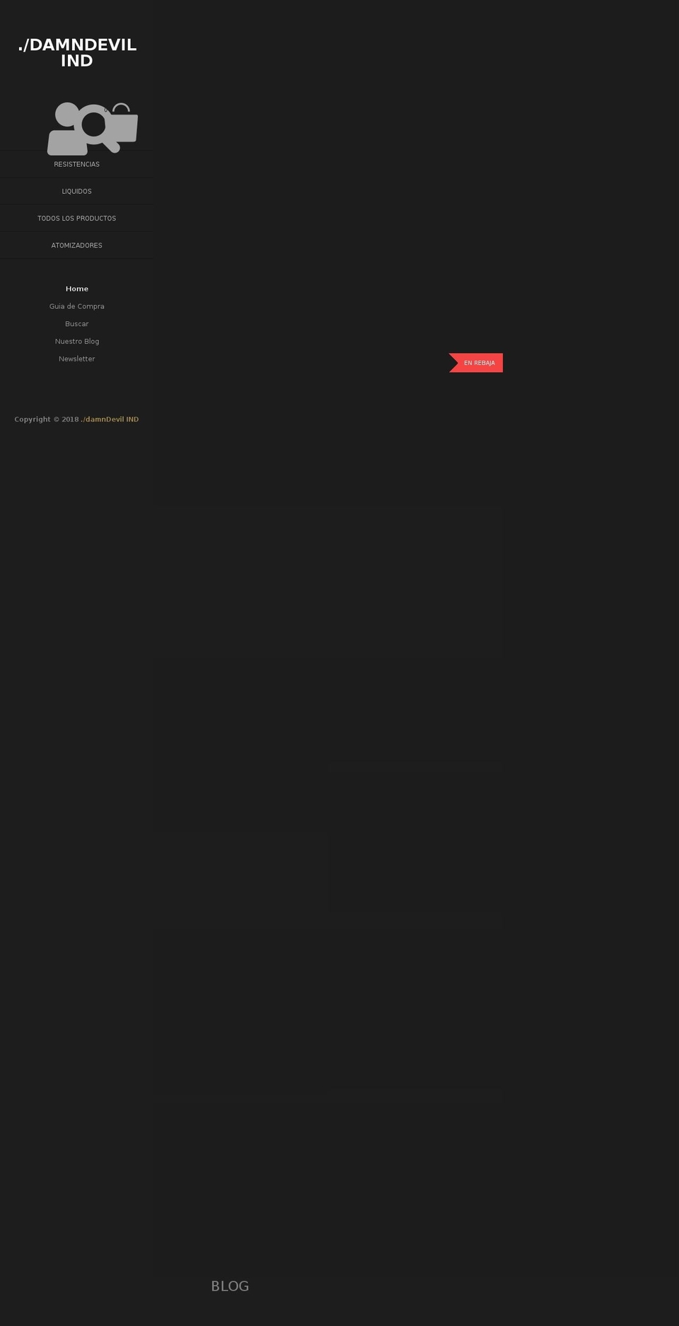 damndevil.net shopify website screenshot