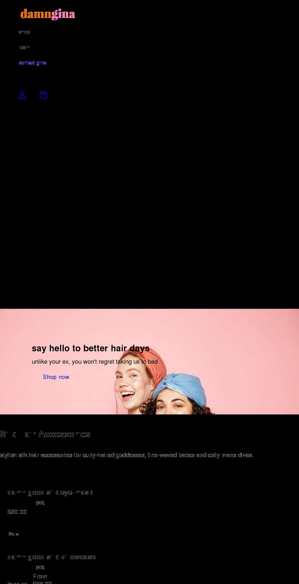 damngina.com shopify website screenshot