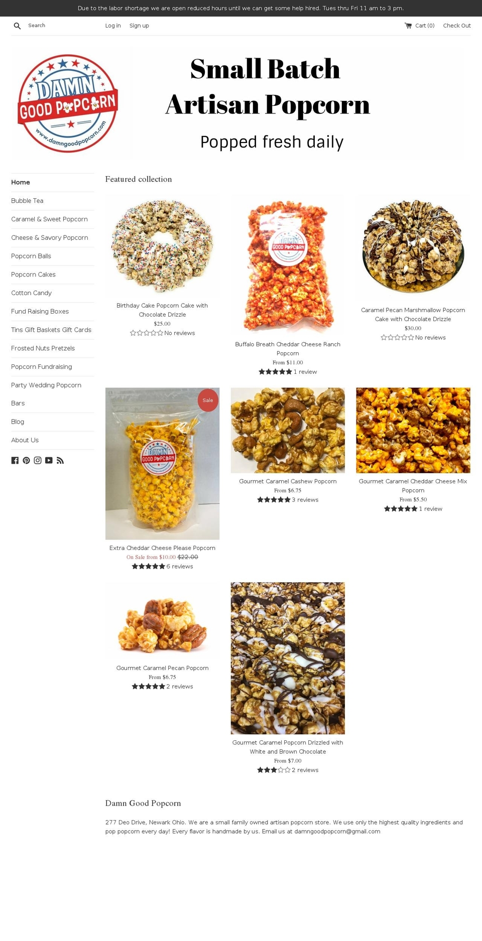 damngoodpopcorn.myshopify.com shopify website screenshot