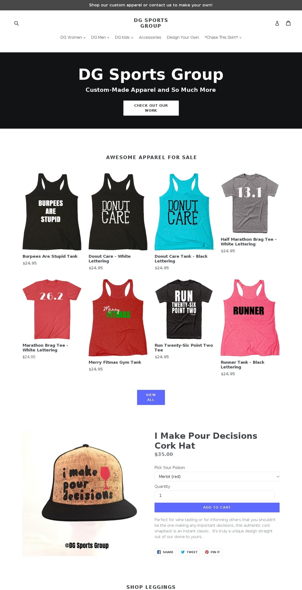 damngoodsportsgroup.com shopify website screenshot