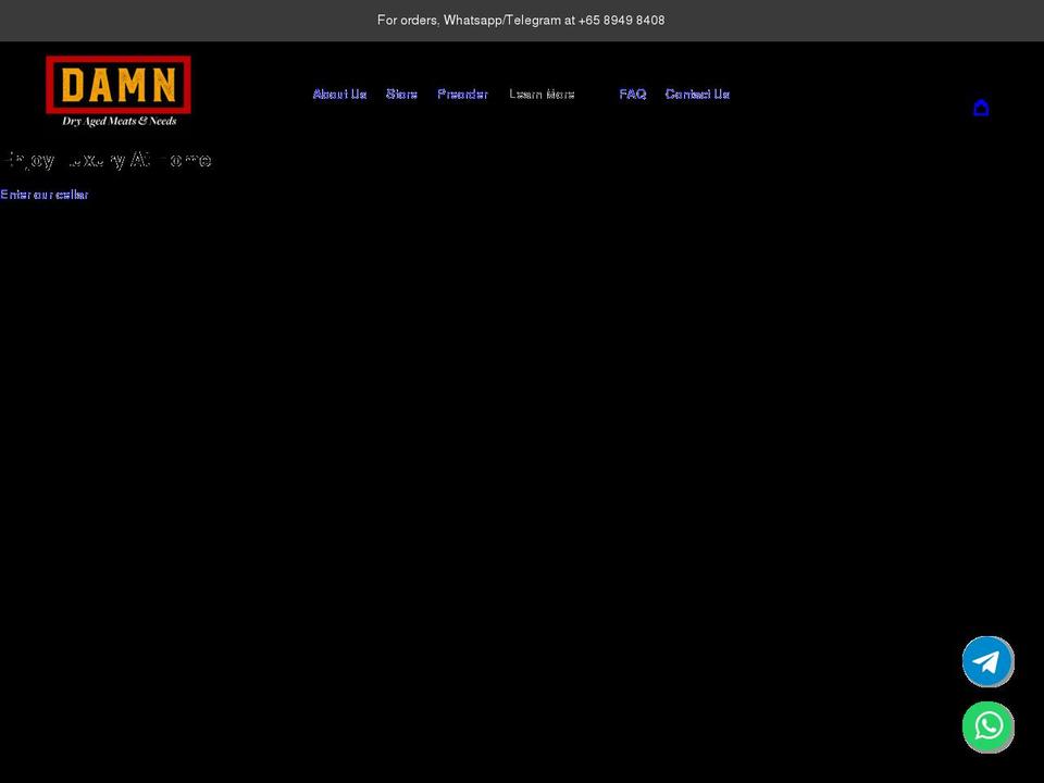 damnmeats.com shopify website screenshot