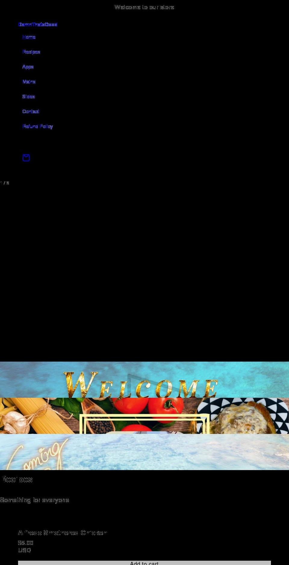 damnthatsgood.net shopify website screenshot