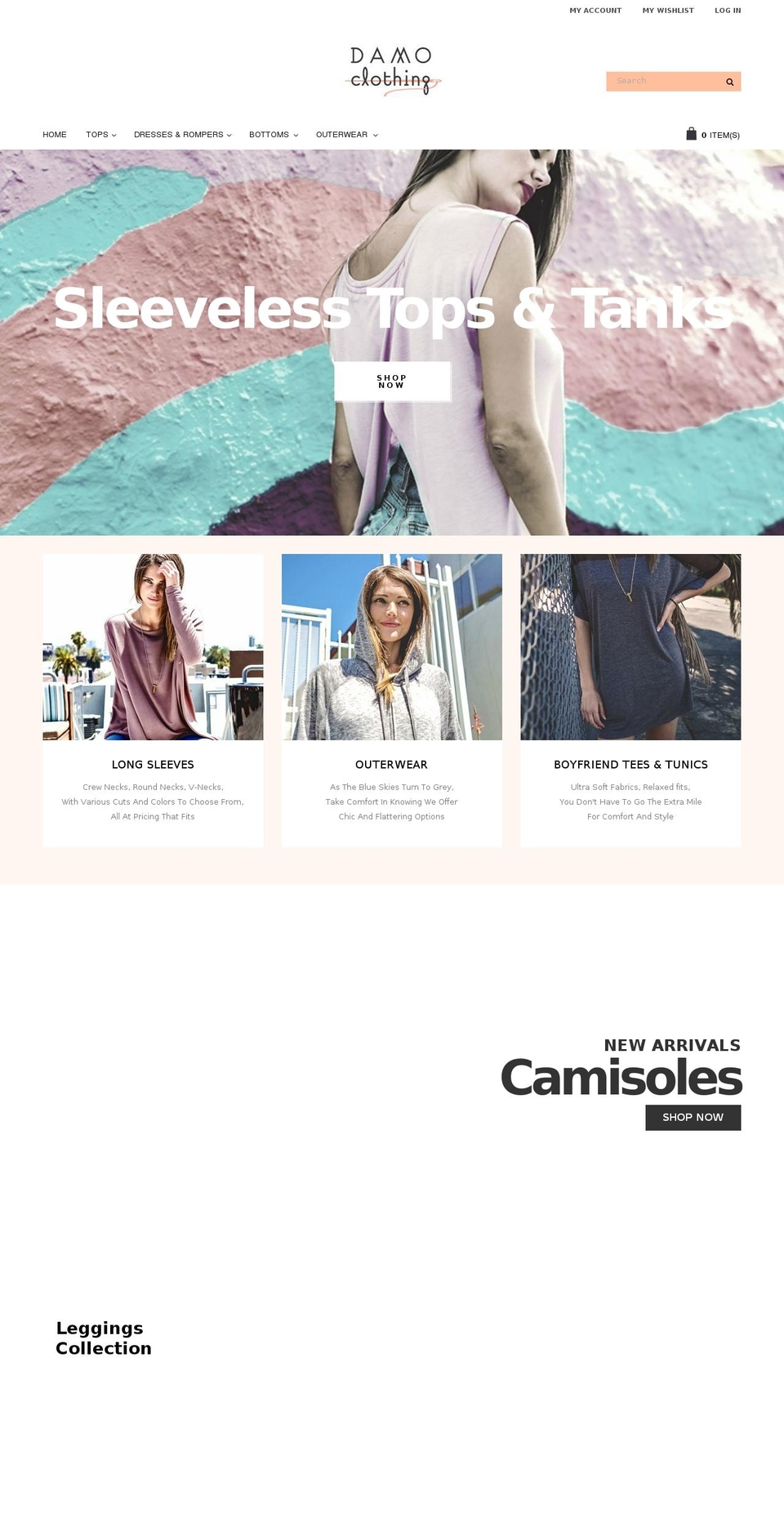 Copy of porto-theme Shopify theme site example damoclothing.com