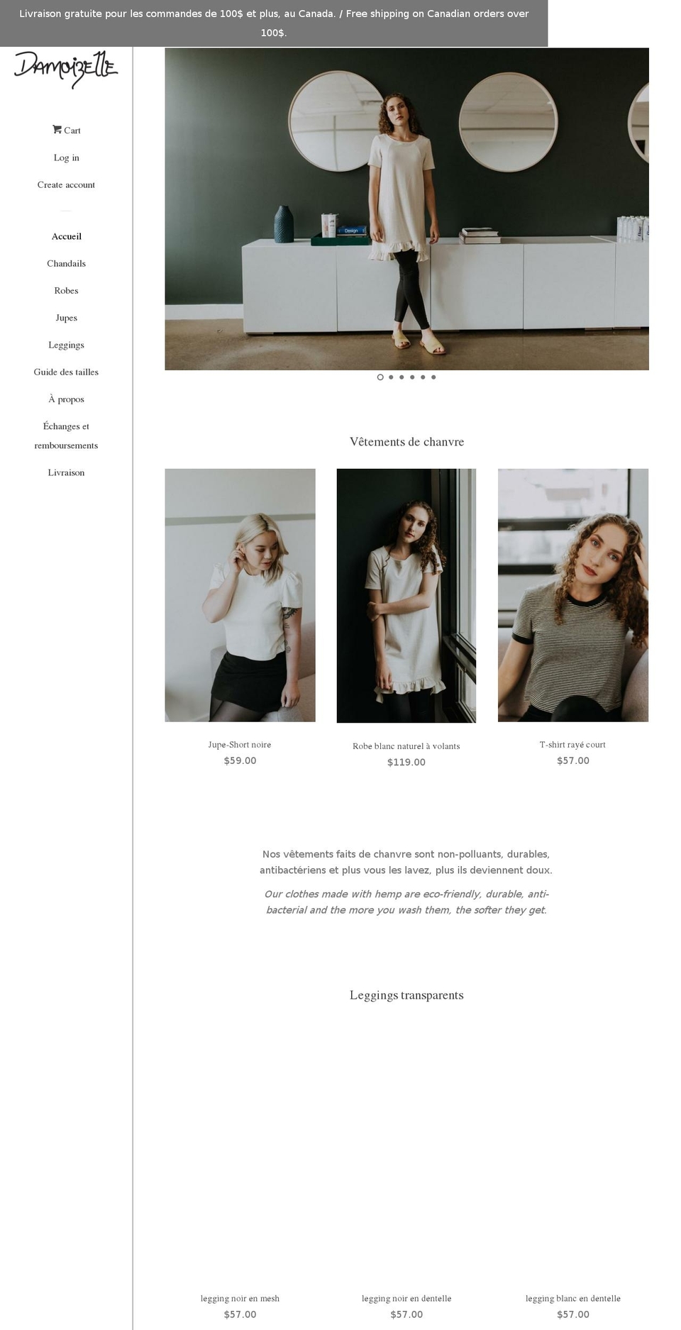 damoizelle.com — Shopify storefront screenshot
