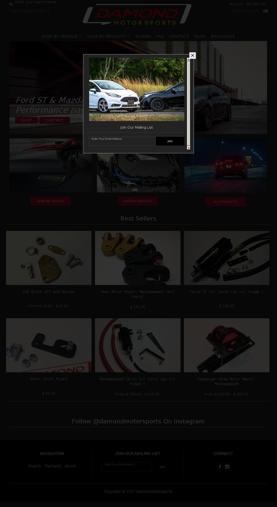 damondms.com shopify website screenshot
