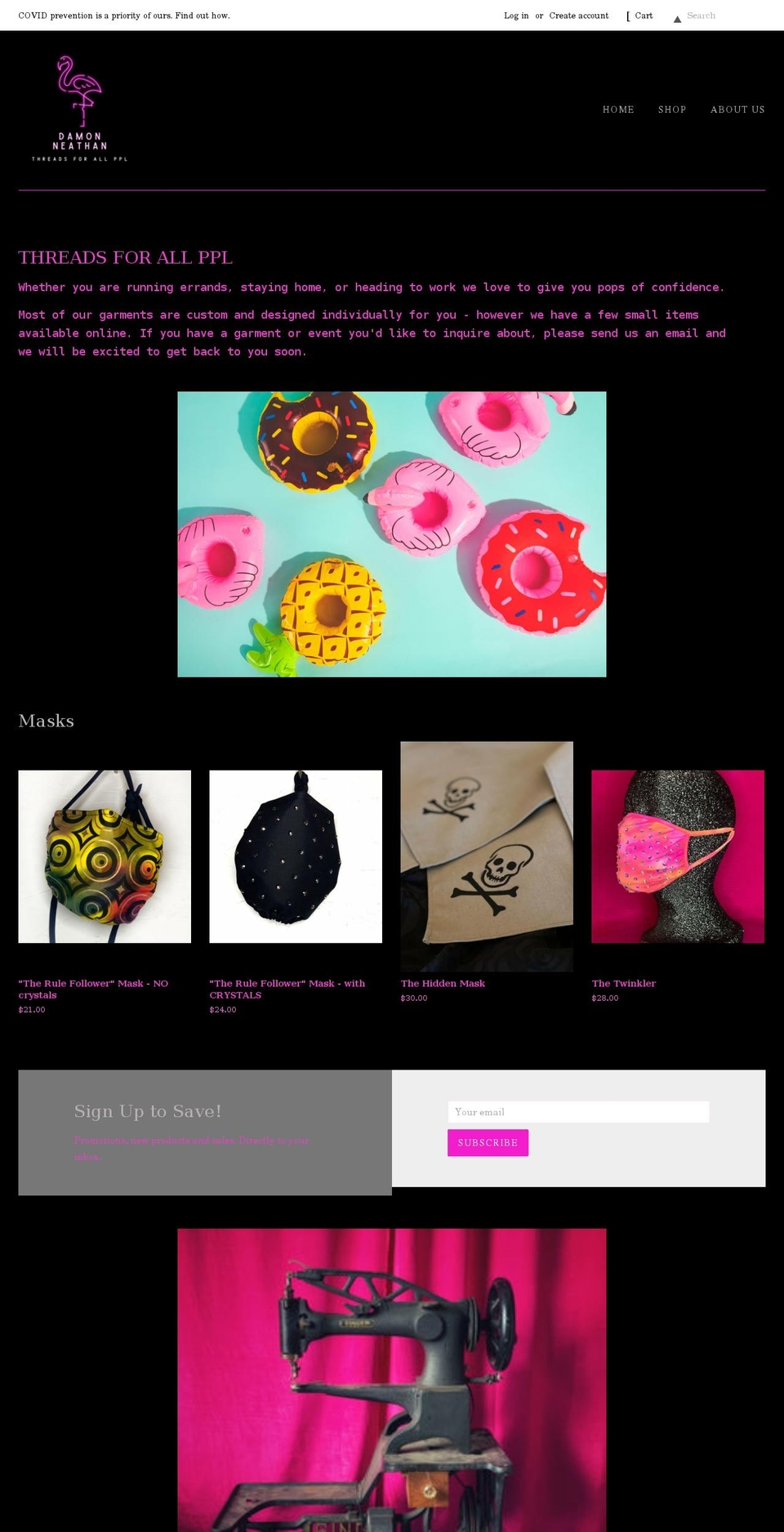 damonneathan.com shopify website screenshot