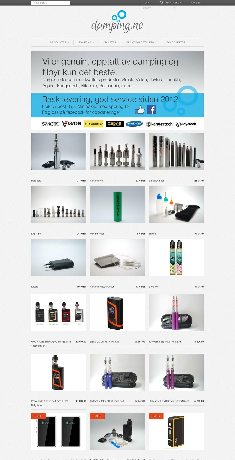 Copy of Responsive Shopify theme site example dampe.no