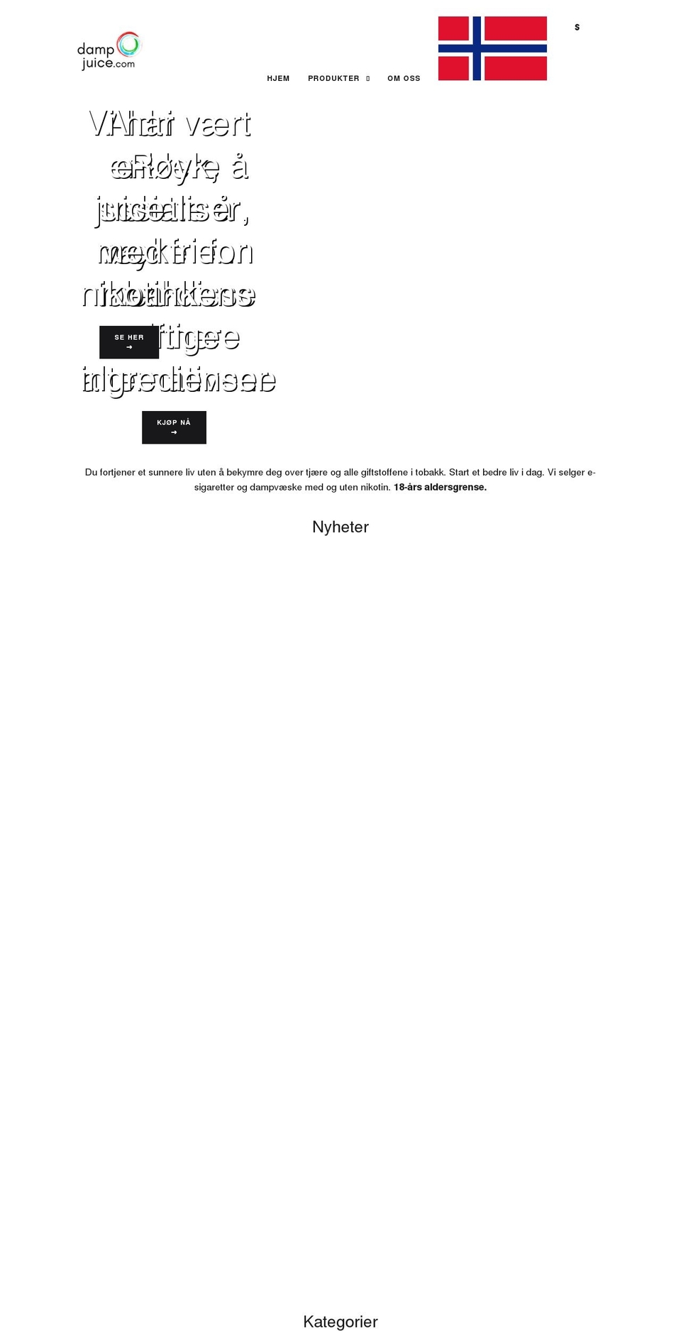 dampjuice.com Shopify theme site example dampjus.com