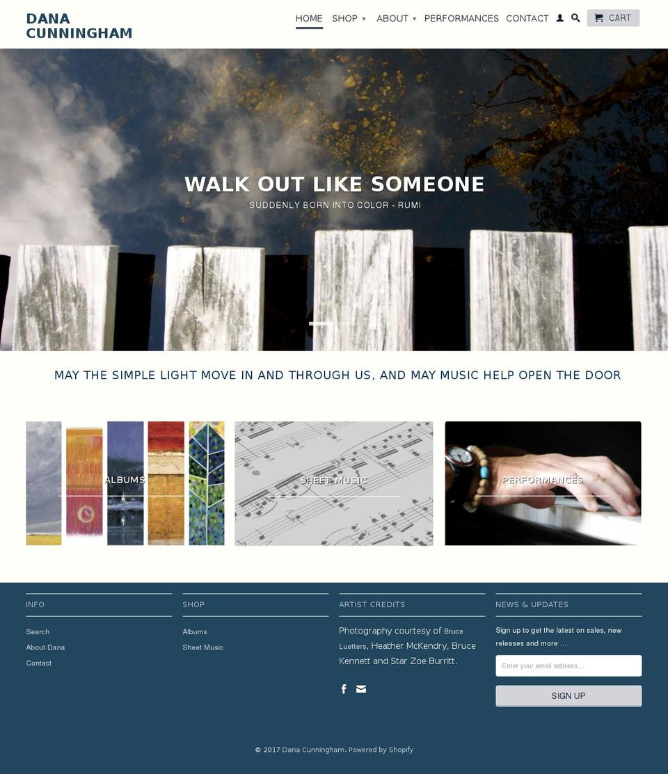 danacunningham.com shopify website screenshot