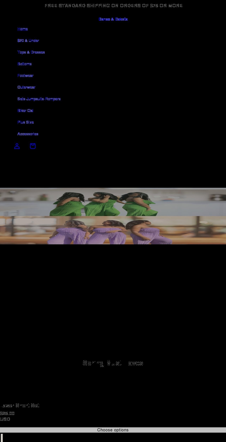 danaeanddakota.com shopify website screenshot