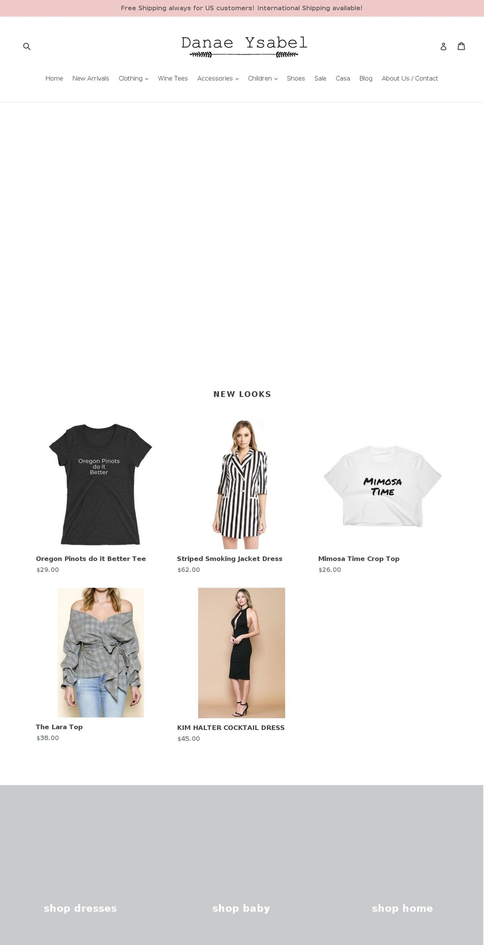 danaeysabel.com — Shopify storefront screenshot