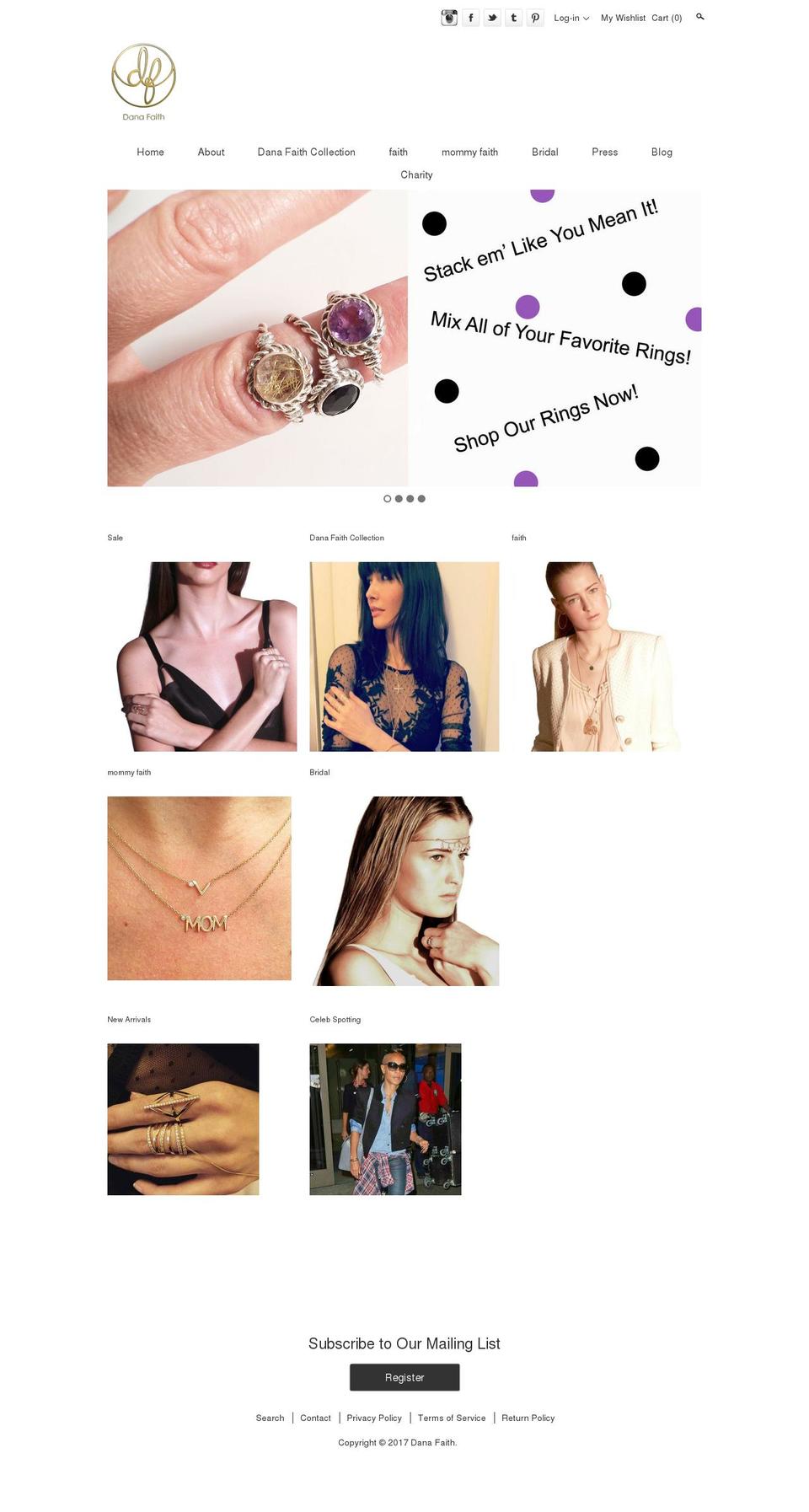 danafaith.com shopify website screenshot