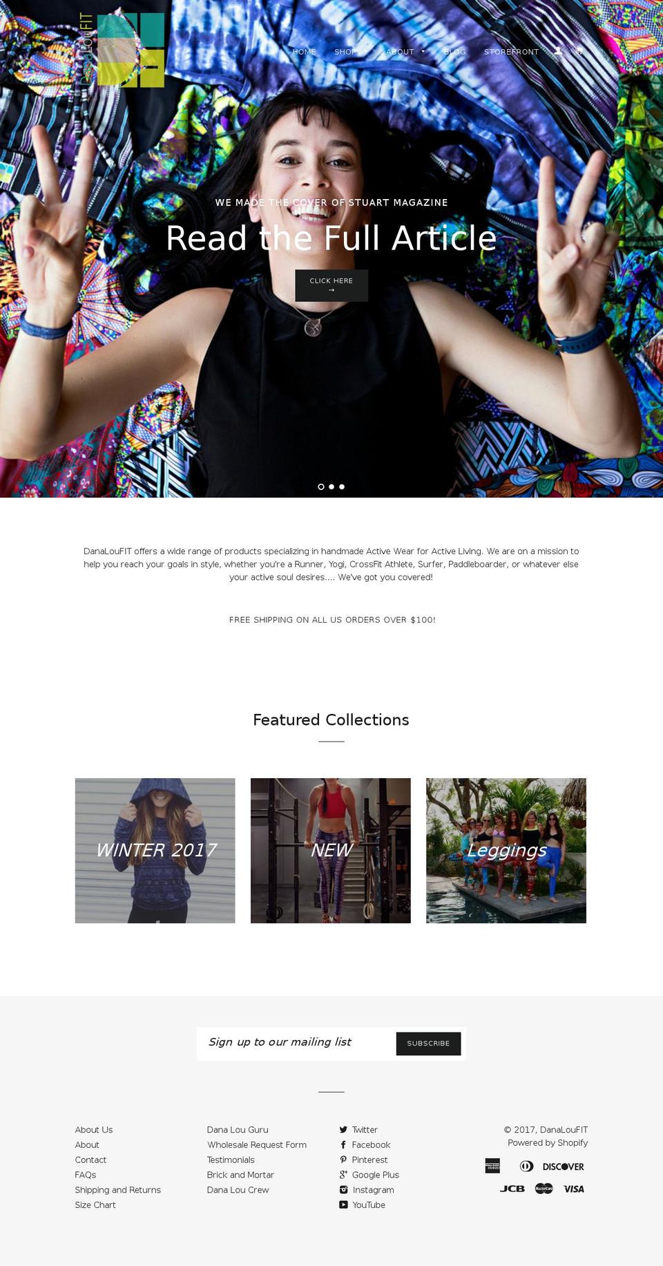 danaloufit.com shopify website screenshot