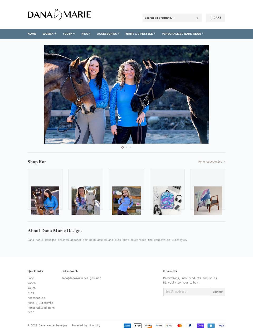 danamariedesigns.net shopify website screenshot