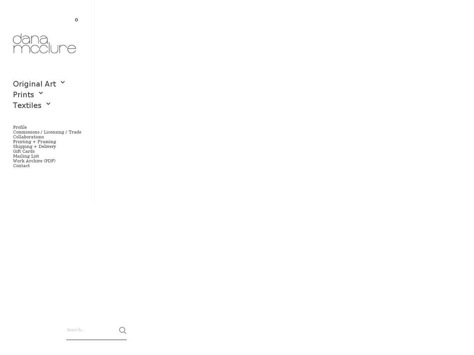danamcclure.com shopify website screenshot