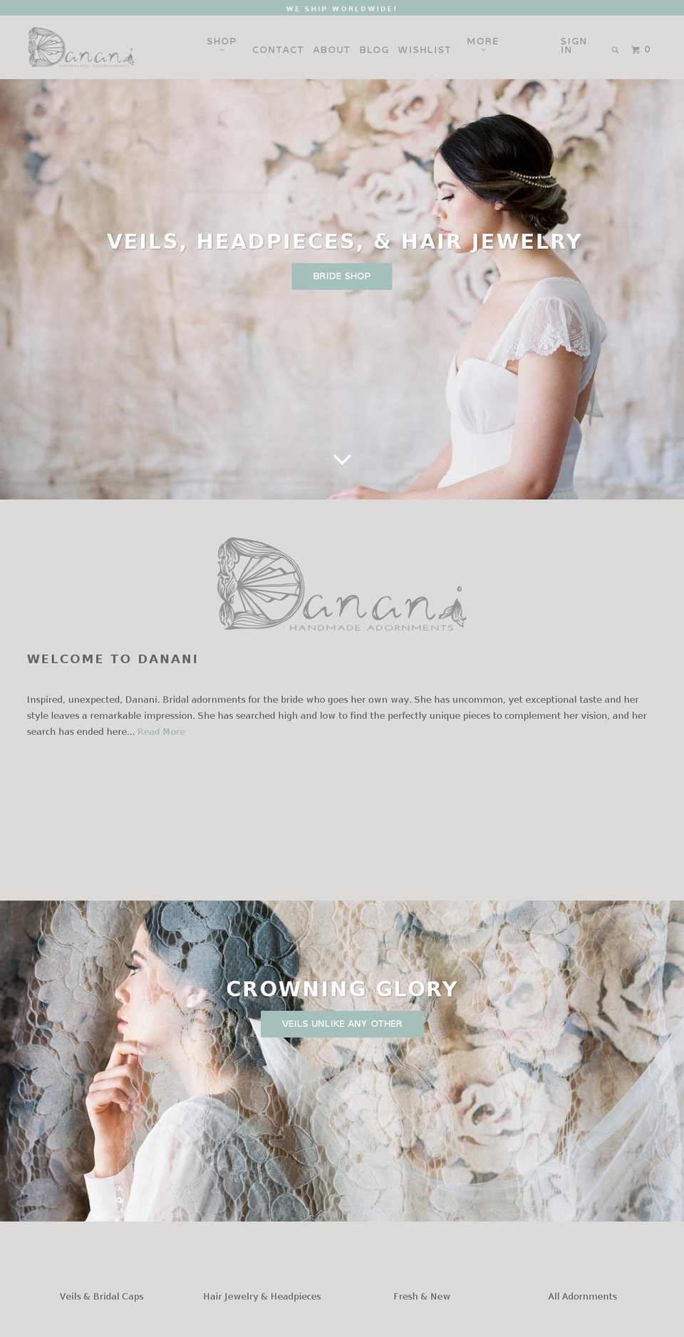 dananihandmade.com shopify website screenshot