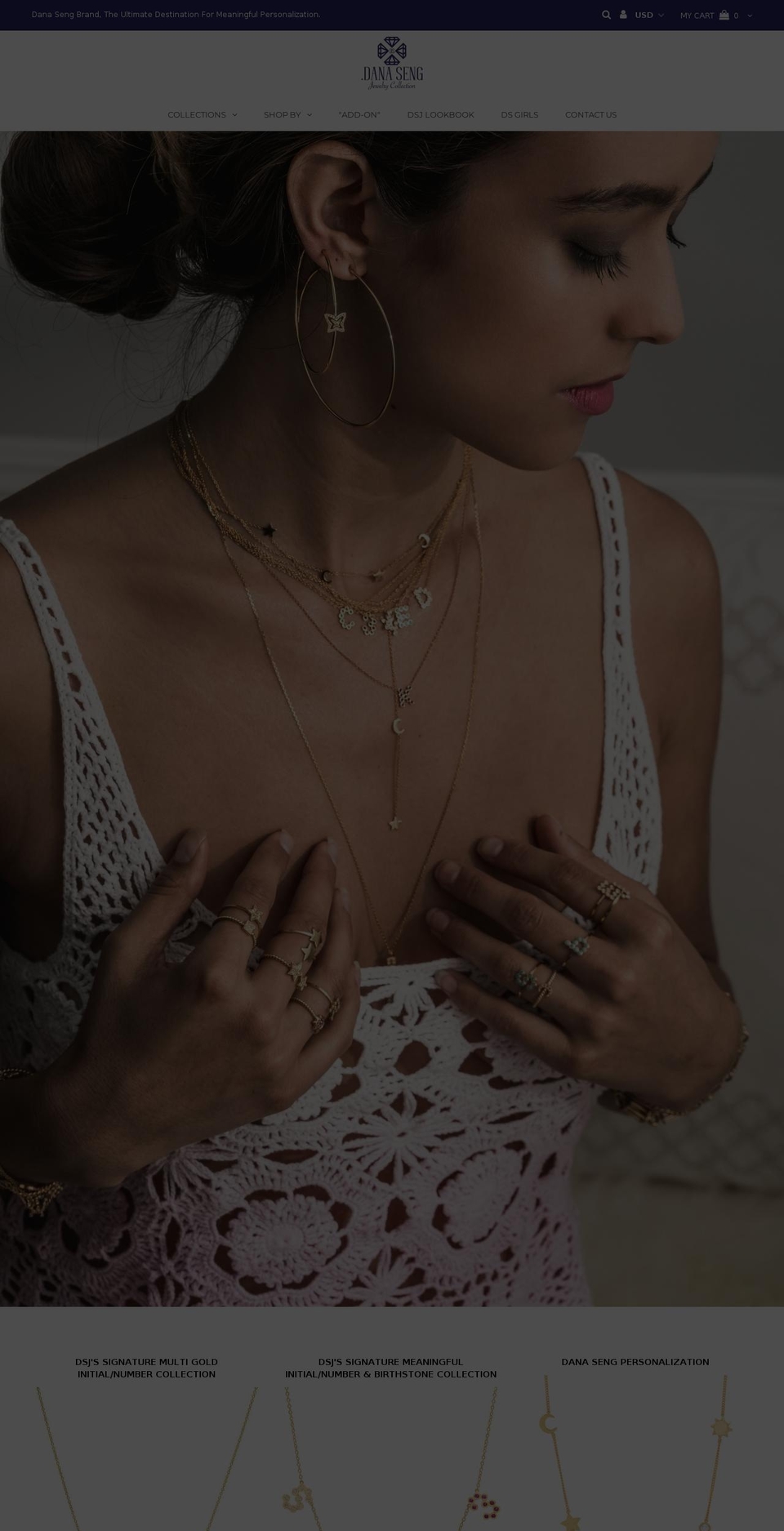 danasengjewelrycollection.com shopify website screenshot