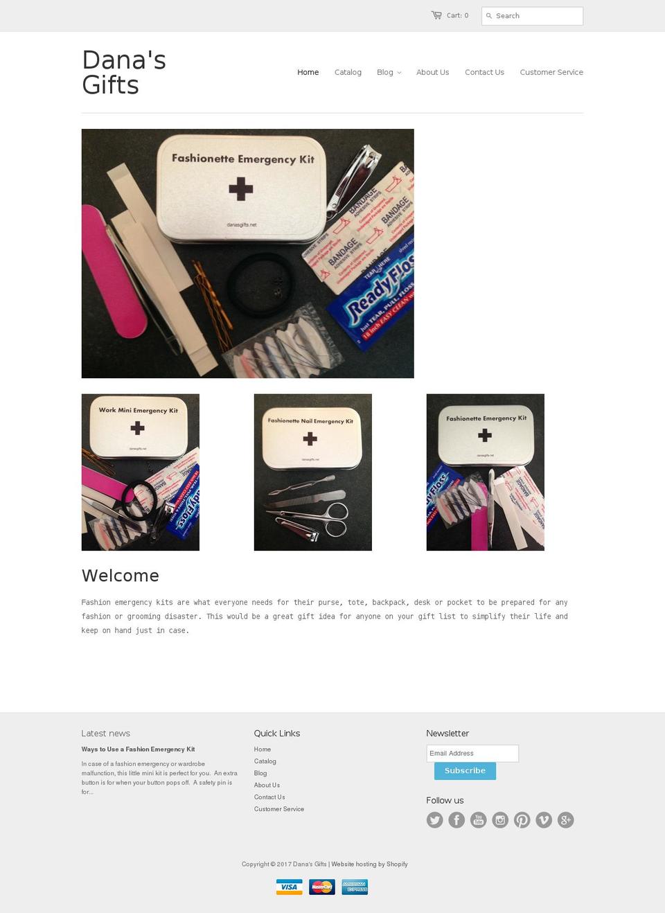 danasgifts.net shopify website screenshot